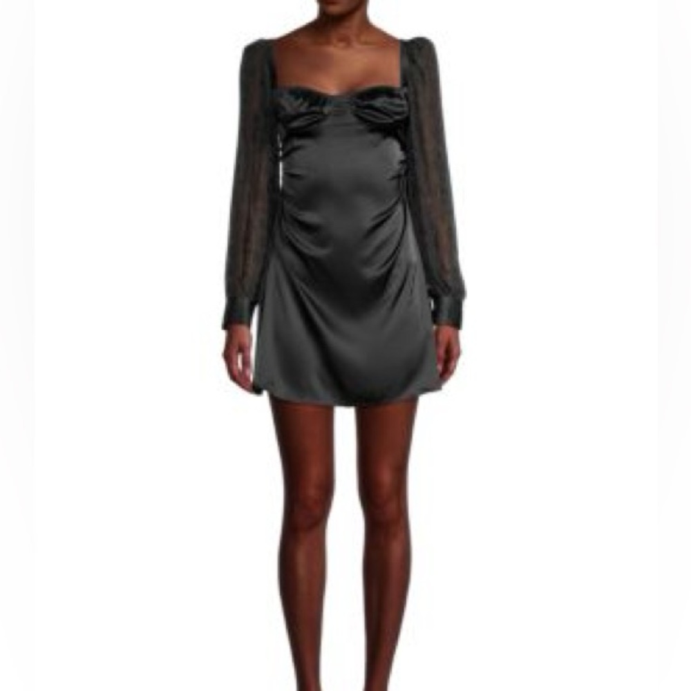 DANIELLE BERNSTEIN Puff-Sleeve Mini Dress (size 6)